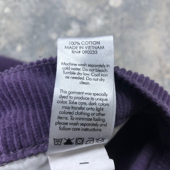 PacSun Purple Corduroy High Waisted Straight Leg Jeans - Picture 6 of 6